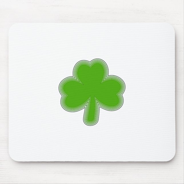 Mousepad Desenho Shamrock de São Patrick (Frente)