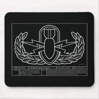 Mousepad Desenho técnico EOD branco