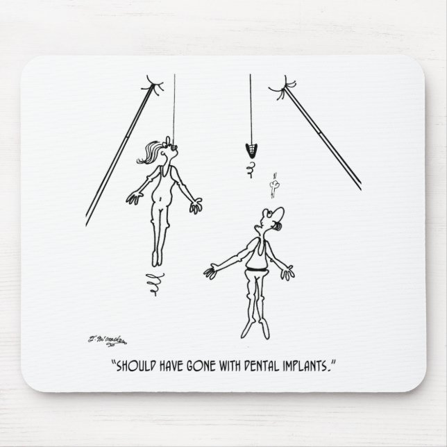 Mousepad Desenhos animados 9468 do implante dental (Frente)