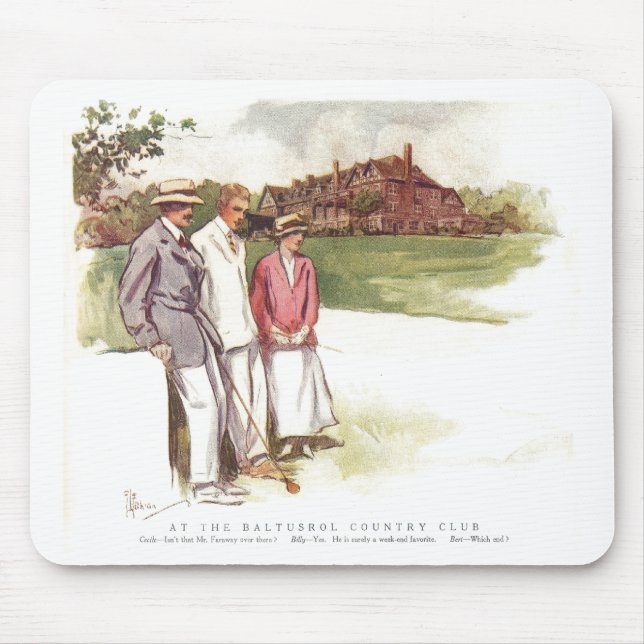 Mousepad Desenhos animados antigos do clube de Baltusrol (Frente)
