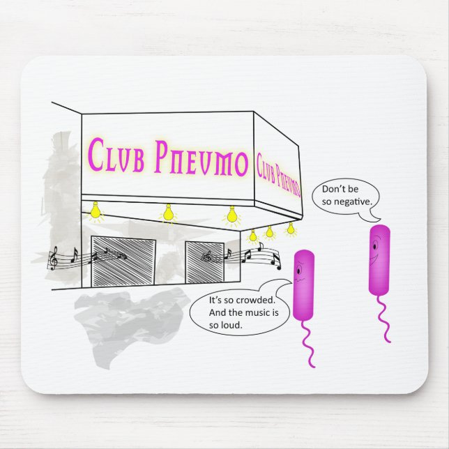 Mousepad Desenhos animados da microbiologia (Frente)