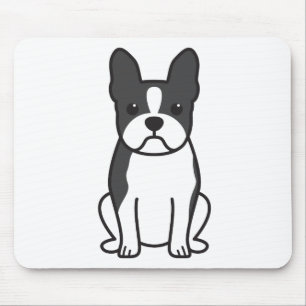 Mousepad Desenhos animados do cão de Boston Terrier