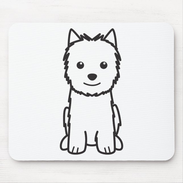 Mousepad Desenhos animados do cão de Norwich Terrier (Frente)