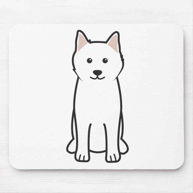 Mousepad Desenhos animados do cão do Samoyed (Frente)