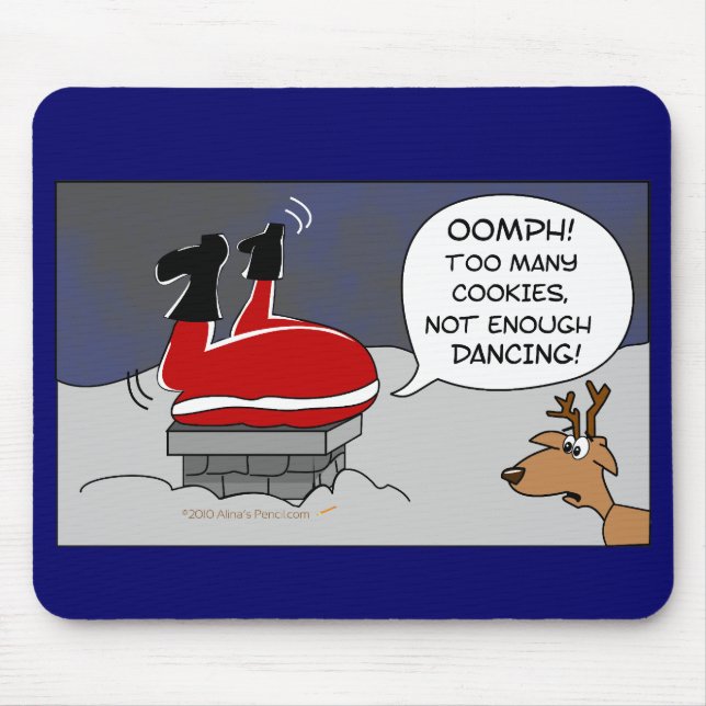 Mousepad Desenhos animados engraçados colados gordos da (Frente)