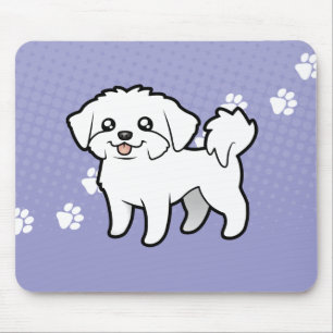 Mousepad Desenhos animados malteses (filhote de cachorro
