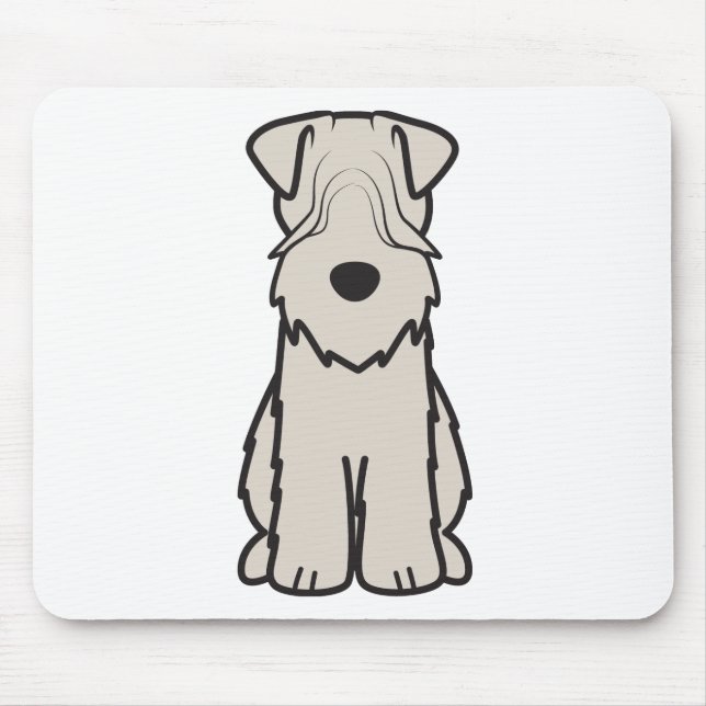 Mousepad Desenhos animados Wheaten brandamente revestidos (Frente)
