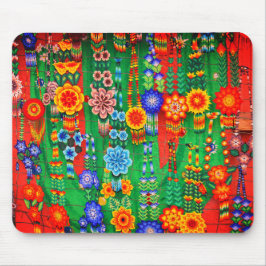 Mousepad Desenhos Coloridos de Flores Hippie