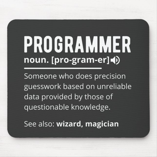 Mousepad Desenvolvedor de código do programador engraçado s (Frente)