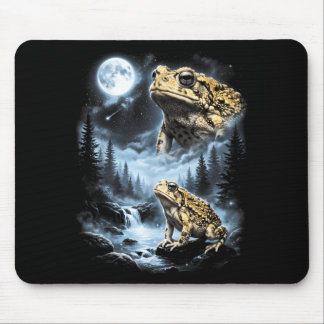 Mousepad Desert Rain Frog Howling At Moon 90s Retro