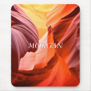 Mousepad Desert Slot Canyon ou a sua foto, White Name