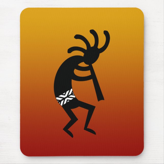 Mousepad Desert Sunet Kokopelli Southwest Orange (Frente)