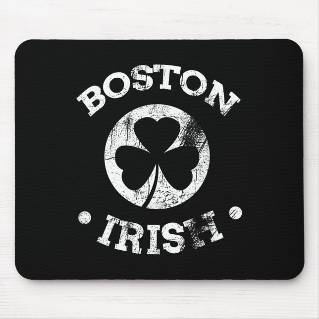 Mousepad Desfile de São Patrício de Boston Irlandês 617 Bos (Frente)