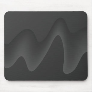 Mousepad Design à moda da onda na obscuridade - cinza.