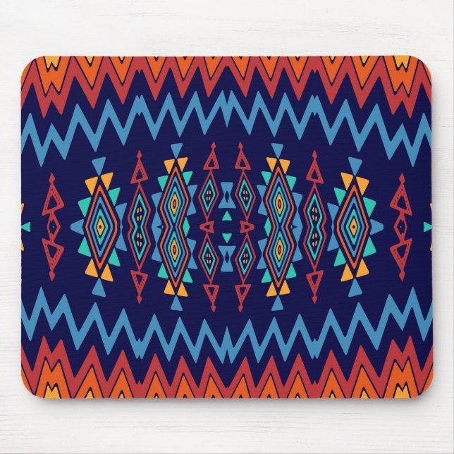 Mousepad Design abstrato de Chevrons e rhombus (Frente)