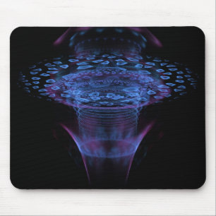 Mousepad Design abstrato do Fractal do Wormhole