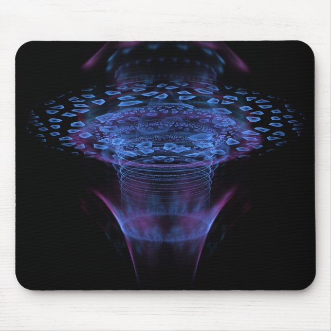 Mousepad Design abstrato do Fractal do Wormhole (Frente)