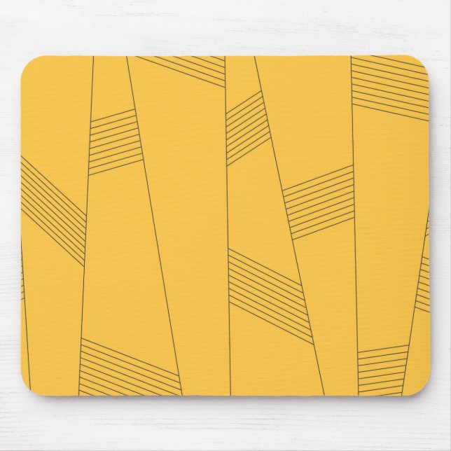 Mousepad design abstrato gráfico simples, amarelo, moderno (Frente)