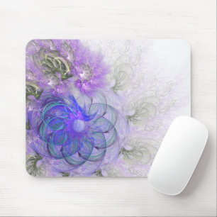 Mousepad Design abstrato laçado roxo e azul da flor