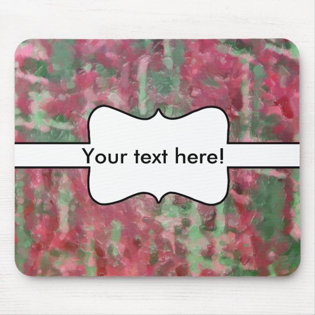Mousepad Design abstrato plático vermelho-verde (Frente)