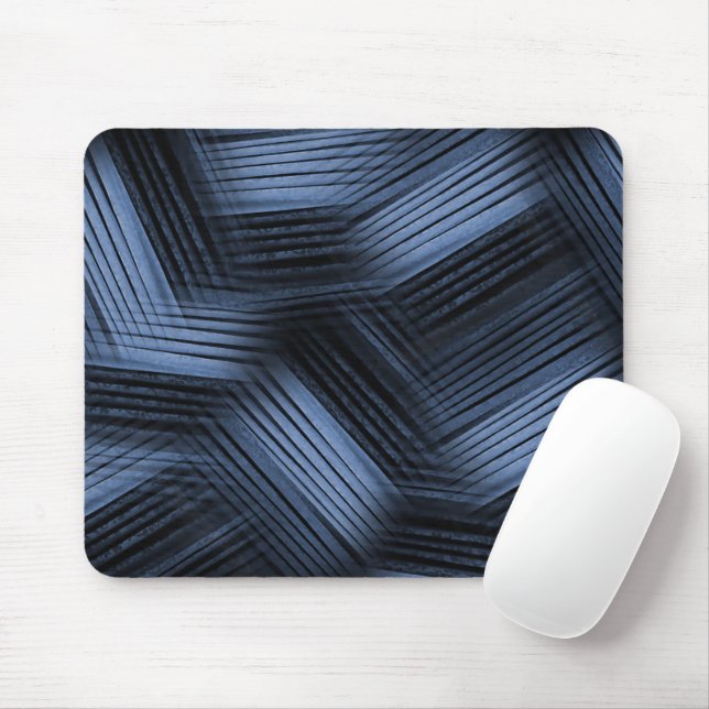 Mousepad Design abstrato preto e azul (Com mouse)