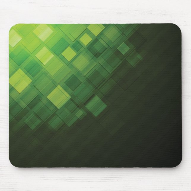 Mousepad Design abstrato verde da tecnologia (Frente)