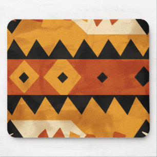 Mousepad Design africano em castanho e preto