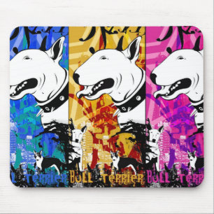 Mousepad Design artístico da raça do cão de bull terrier