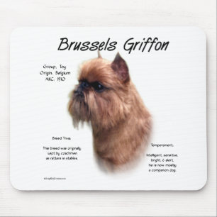 Mousepad Design (áspero) da história de Bruxelas Griffon