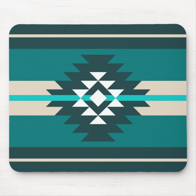 Mousepad Design asteca de cor turquesa (Frente)