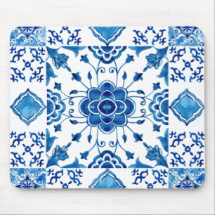Mousepad Design azulejo italiano mediterrânico sem costura
