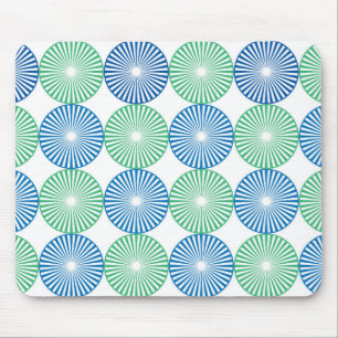 Mousepad Design circular azul e verde