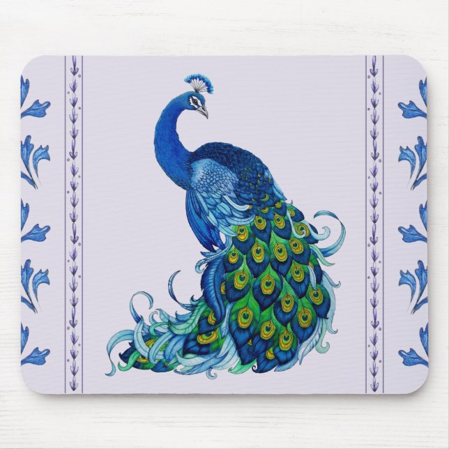 Mousepad Design Clássico de Peacock (Frente)