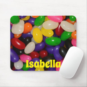 Mousepad Design Colorido de Jelly Bean com Nome Personaliza