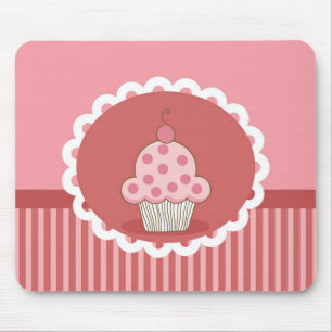 Mousepad Design cor-de-rosa do cupcake