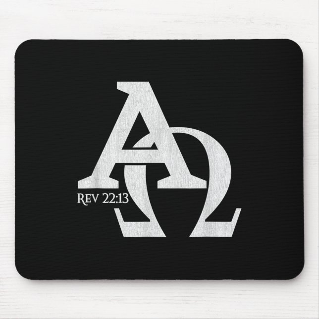 Mousepad Design Cristão - Alfa E Ômega A Letra Grega (Frente)