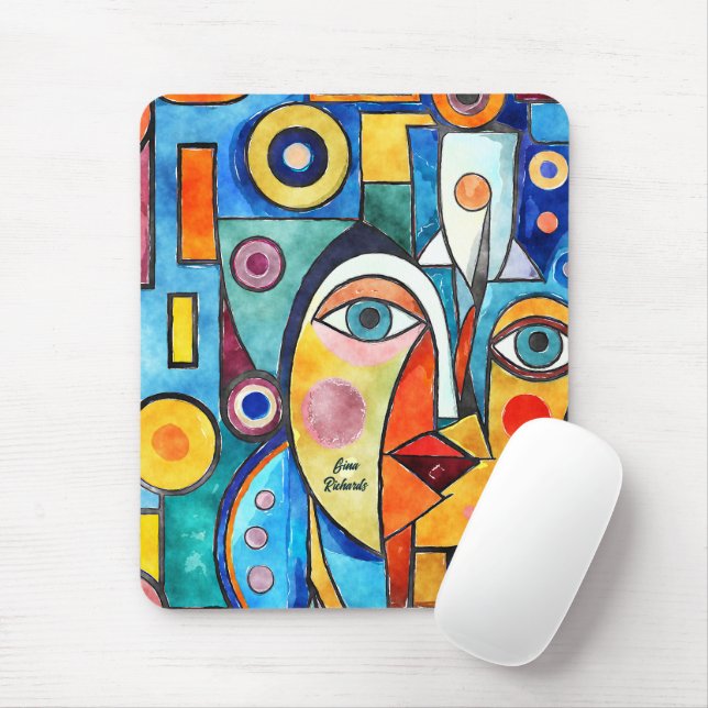 Mousepad Design Cubista (Com mouse)