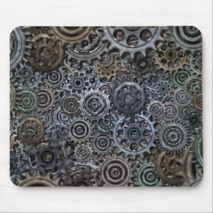 Mousepad Design da engrenagem do metal