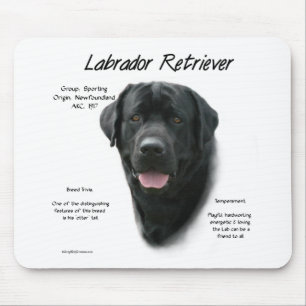 Mousepad Design da história de labrador retriever (preto)