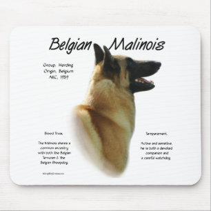 Mousepad Design da história de Malinois do belga