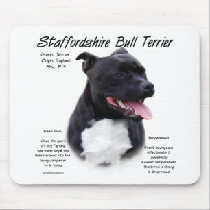 Mousepad Design da história de Staffordshire bull terrier