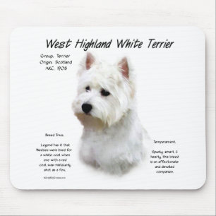 Mousepad Design da história de Terrier branco de montanhas