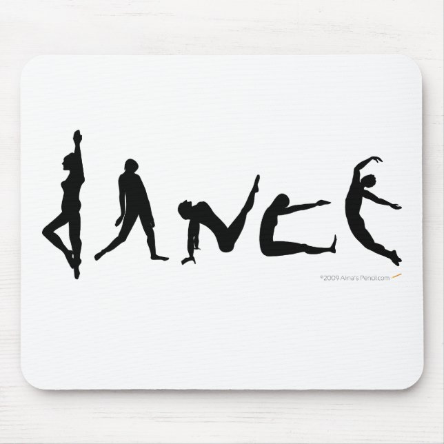 Mousepad Design da silhueta da dança da dança (Frente)
