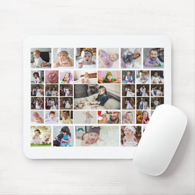 Mousepad Design da Sua Própria Colagem de Fotos 40 (Com mouse)