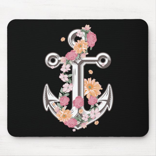 Mousepad Design De Âncora Engraçado Para Mulheres Raparigas (Frente)