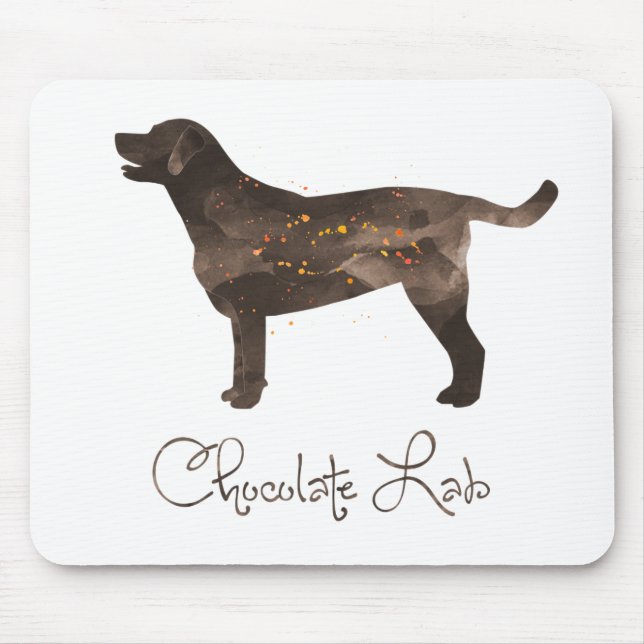 Mousepad Design de Aquarela de Chocolate (Frente)