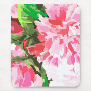 Mousepad Design de Aquarela Floral Rosa