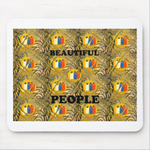Mousepad Design de Arte Étnica Africana: Belas Pessoas