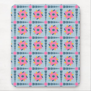 Mousepad Design de Azulejo Geométrico Vibrante