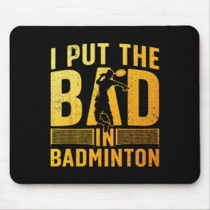 Mousepad Design De Badminton Engraçado Para Homens Mulheres